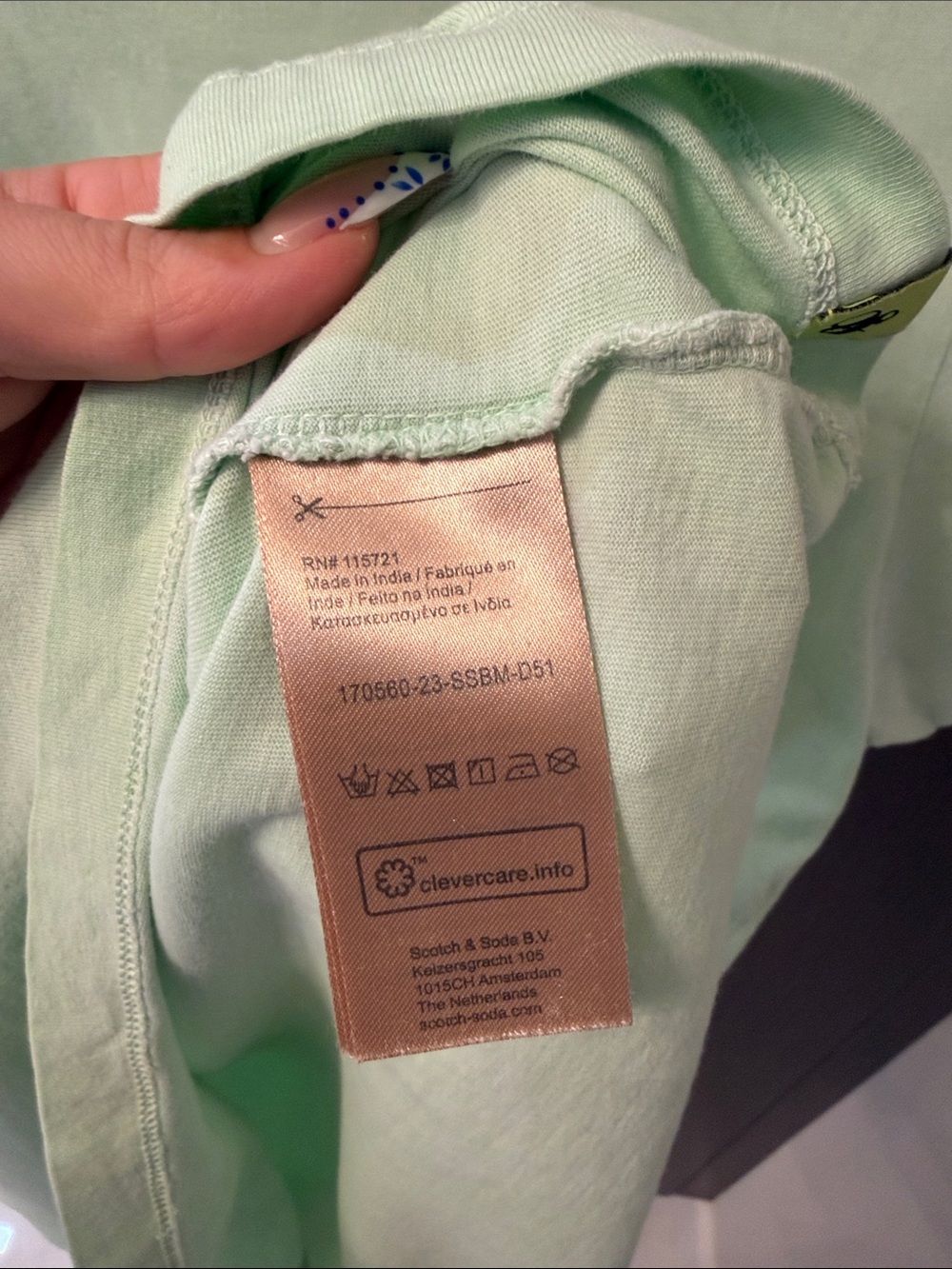 Scotch & Soda UNISEX Kids Mint Green Logo Short Sleeve Tee - Picture 17 of 17